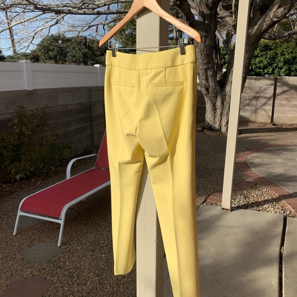 LOFT preppy yellow 🍋 pants Marisa size 0 - Picture 2 of 12